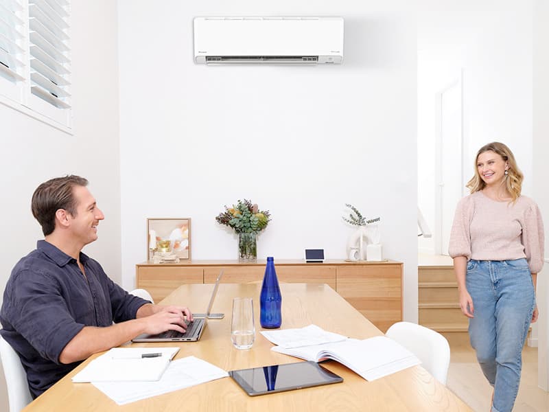 Daikin reverse cycle split system air conditioner, the type we install in Kyabram homes